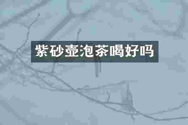 紫砂壶泡茶喝好吗