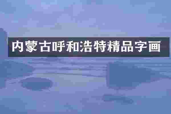 内蒙古呼和浩特精品字画