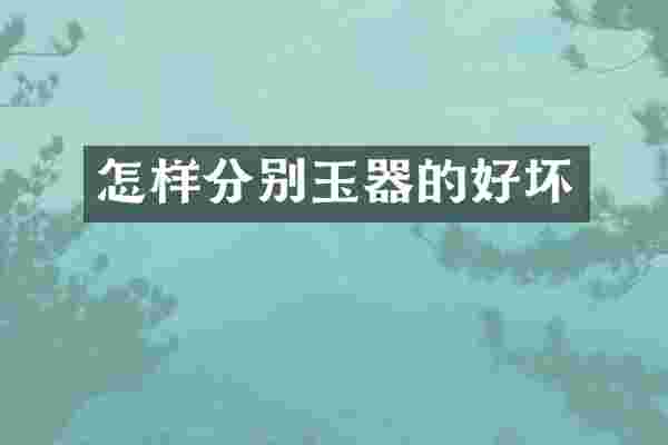 怎样分别玉器的好坏