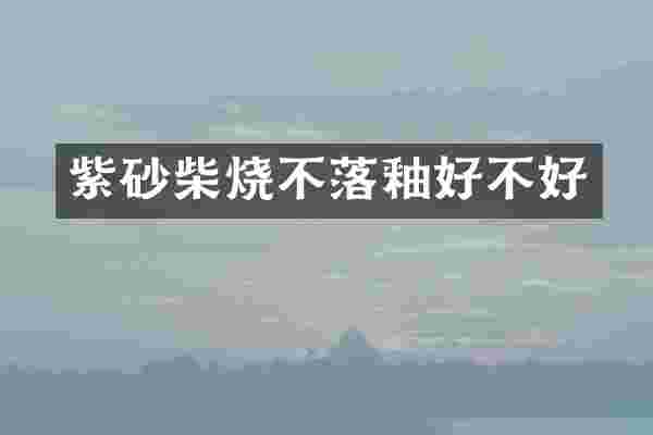 紫砂柴烧不落釉好不好
