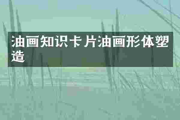 油画知识卡片油画形体塑造