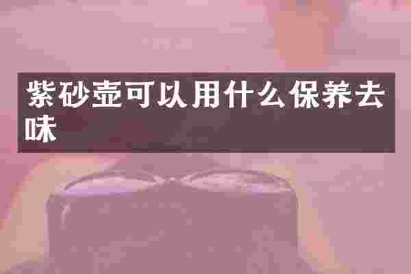 紫砂壶可以用什么保养去味