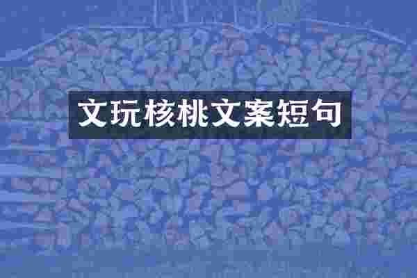 文玩核桃文案短句