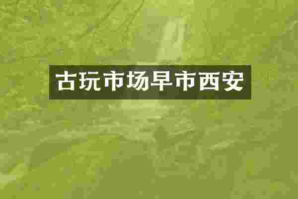 古玩市场早市西安