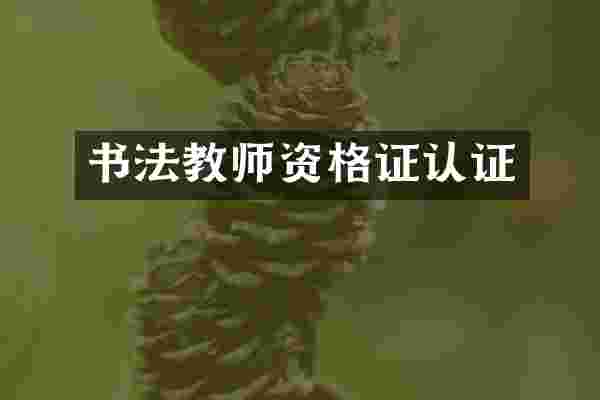 书法教师资格证认证