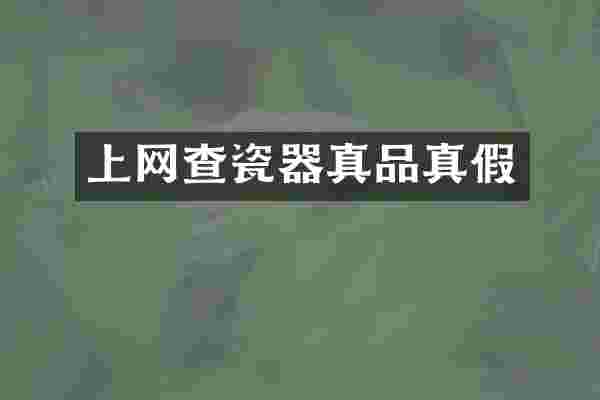 上网查瓷器真品真假