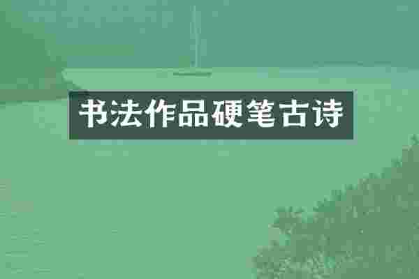 书法作品硬笔古诗