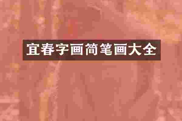 宜春字画简笔画大全