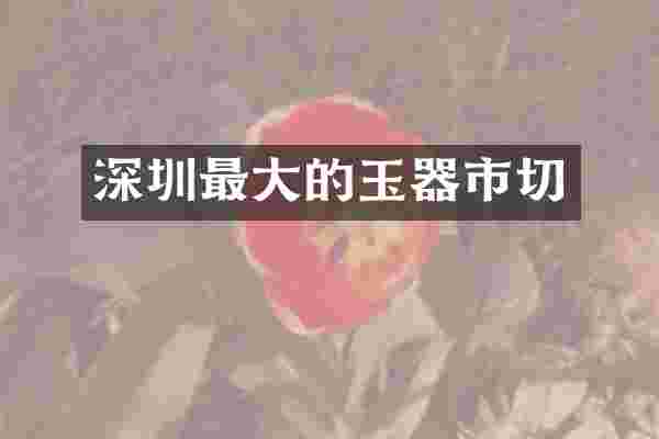 深圳最大的玉器市切