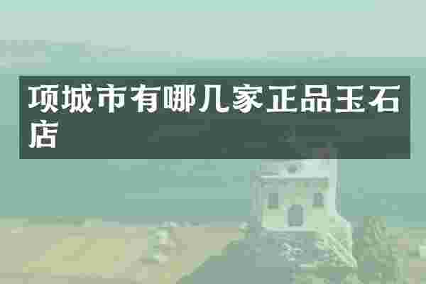 项城市有哪几家正品玉石店