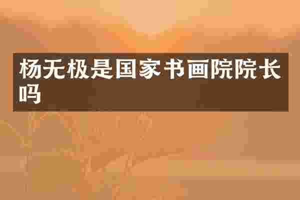杨无极是国家书画院院长吗