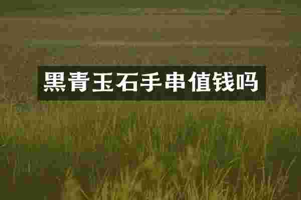 黑青玉石手串值钱吗