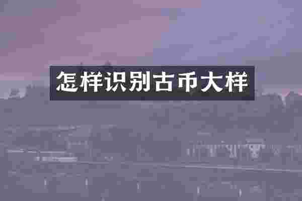 怎样识别古币大样