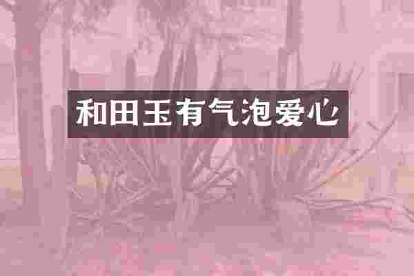 和田玉有气泡爱心