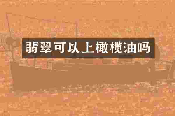 翡翠可以上橄榄油吗