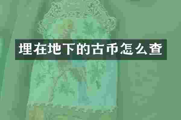 埋在地下的古币怎么查