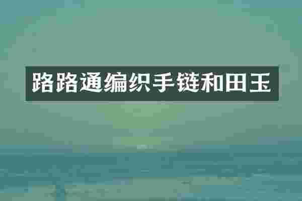路路通编织手链和田玉