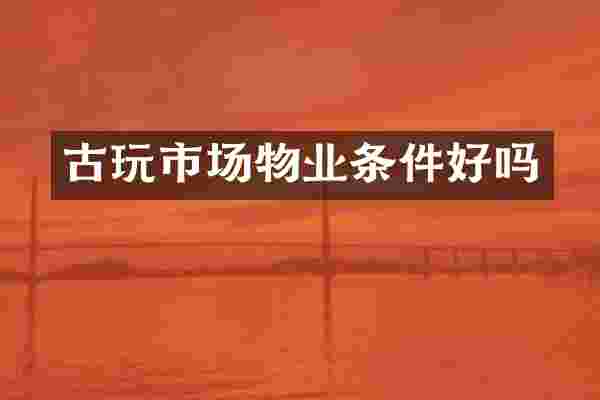 古玩市场物业条件好吗
