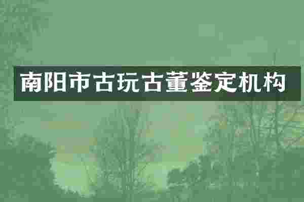 南阳市古玩古董鉴定机构