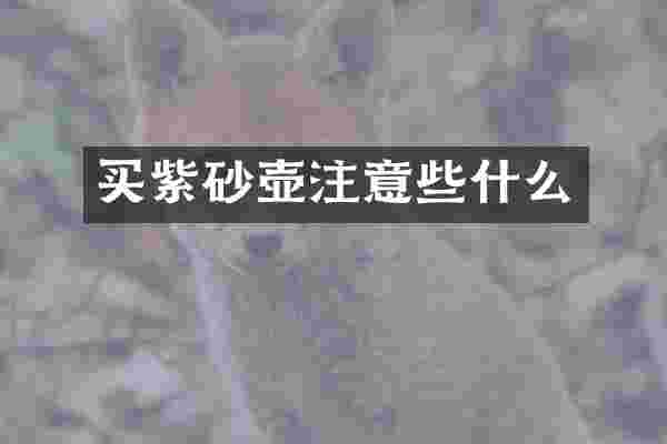 买紫砂壶注意些什么