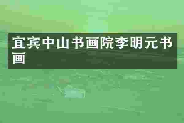 宜宾中山书画院李明元书画