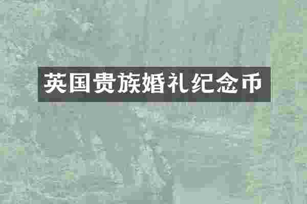 英国贵族婚礼纪念币