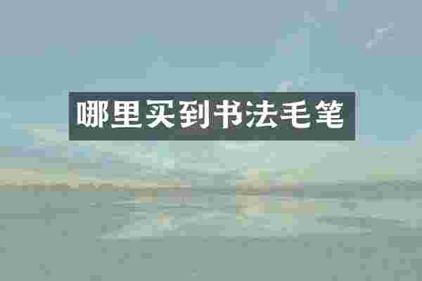 哪里买到书法毛笔