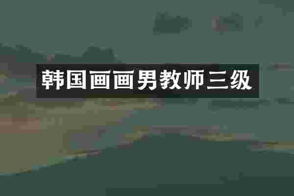 韩国画画男教师三级