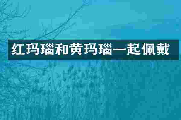 红玛瑙和黄玛瑙一起佩戴