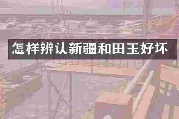 怎样辨认新疆和田玉好坏
