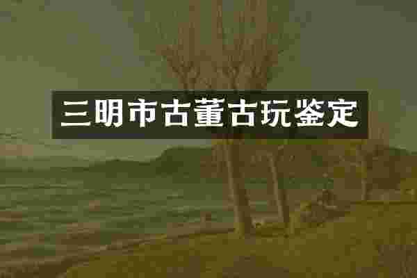 三明市古董古玩鉴定