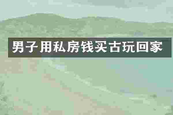 男子用私房钱买古玩回家