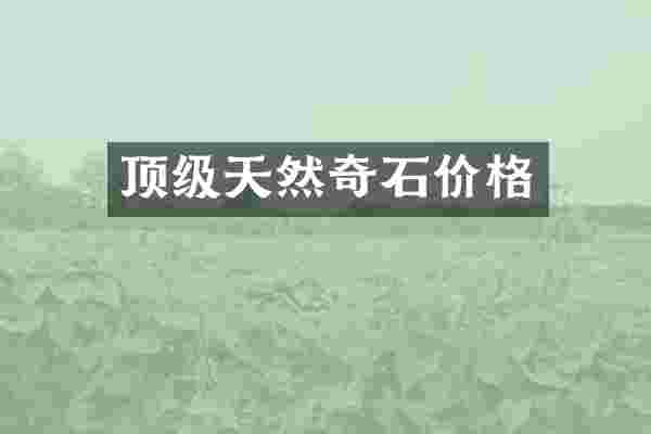 顶级天然奇石价格