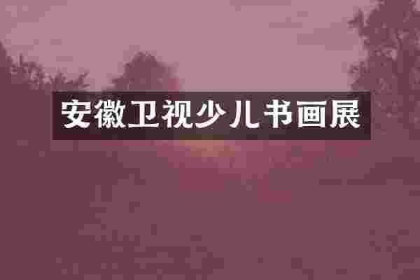 安徽卫视少儿书画展