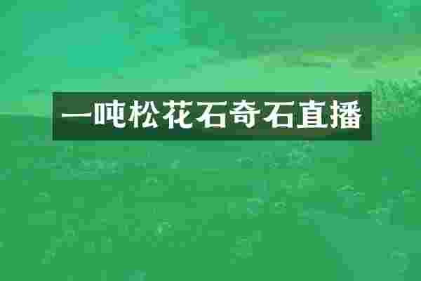 一吨松花石奇石直播