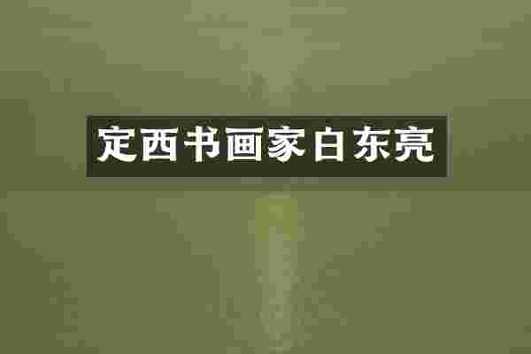 定西书画家白东亮