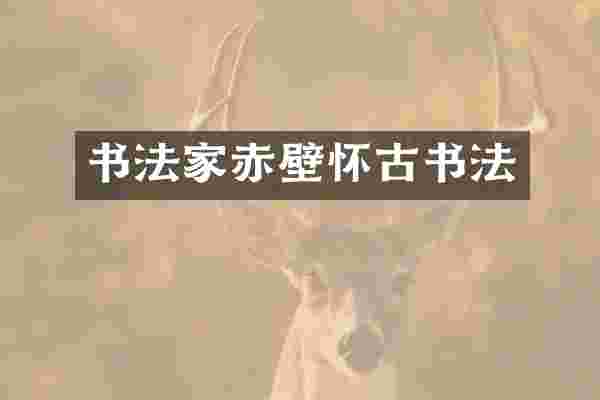 书法家赤壁怀古书法