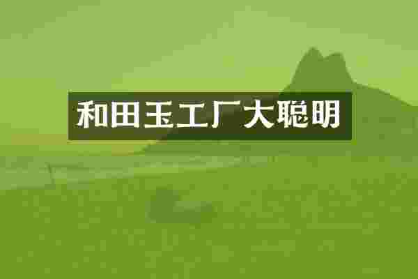 和田玉工厂大聪明
