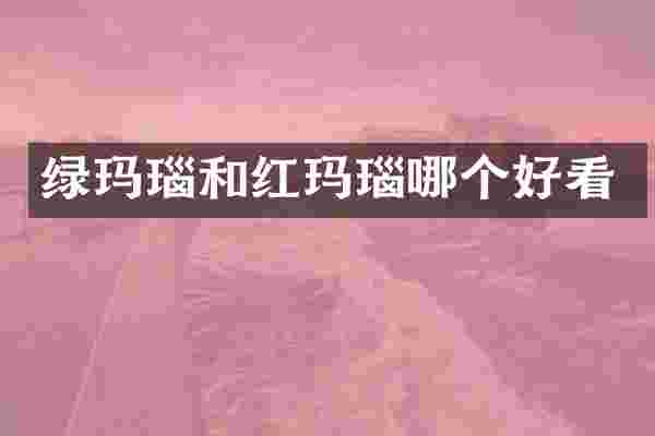 绿玛瑙和红玛瑙哪个好看