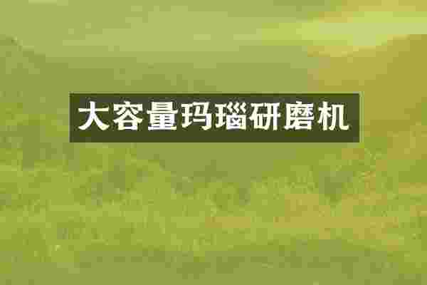 大容量玛瑙研磨机