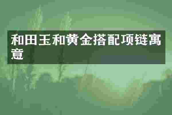 和田玉和黄金搭配项链寓意
