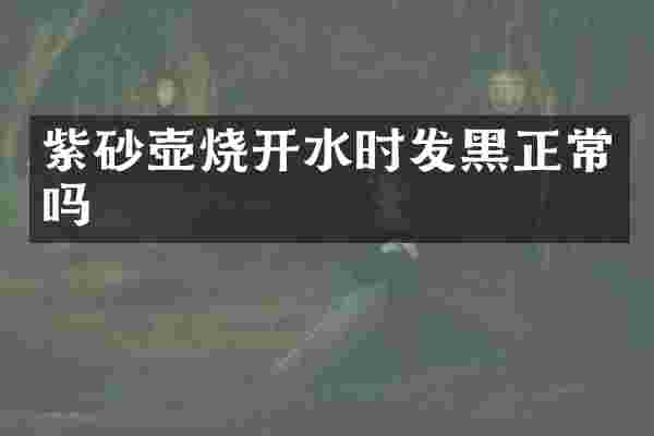 紫砂壶烧开水时发黑正常吗