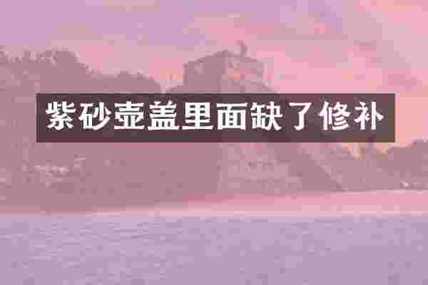 紫砂壶盖里面缺了修补