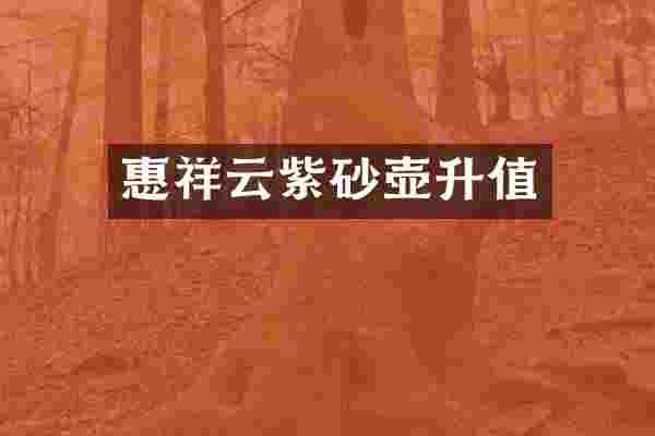 惠祥云紫砂壶升值