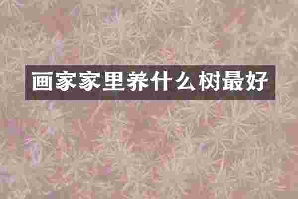 画家家里养什么树最好