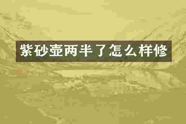 紫砂壶两半了怎么样修