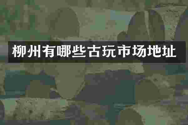 柳州有哪些古玩市场地址