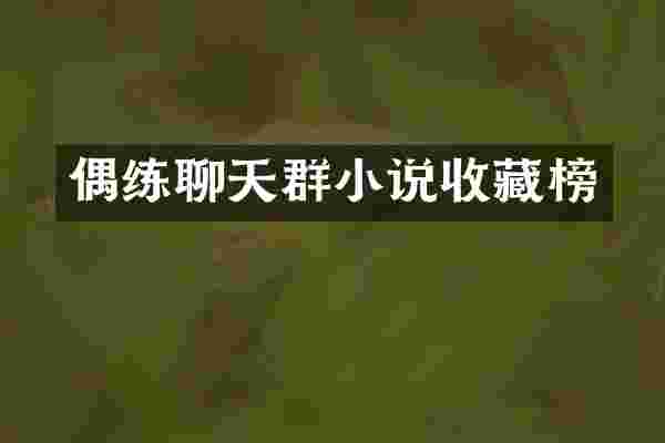 偶练聊天群小说收藏榜