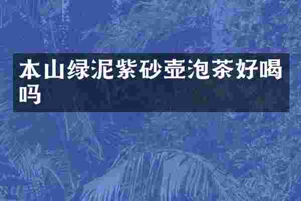 本山绿泥紫砂壶泡茶好喝吗