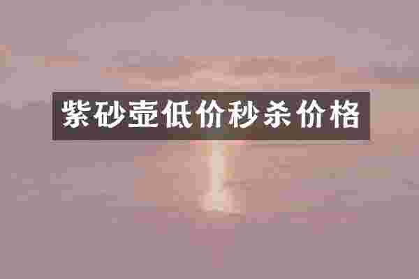 紫砂壶低价秒杀价格